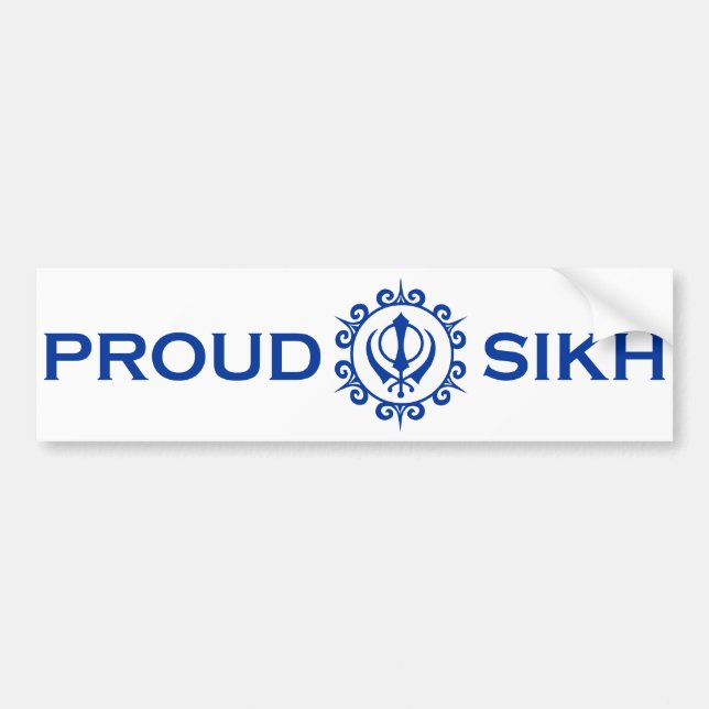 Adesivo Para Carro Autocolante no vidro traseiro ORGULHOSO do SIKH (Frente)