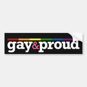 Adesivo Para Carro Autocolante no vidro traseiro preto de Gay&proud