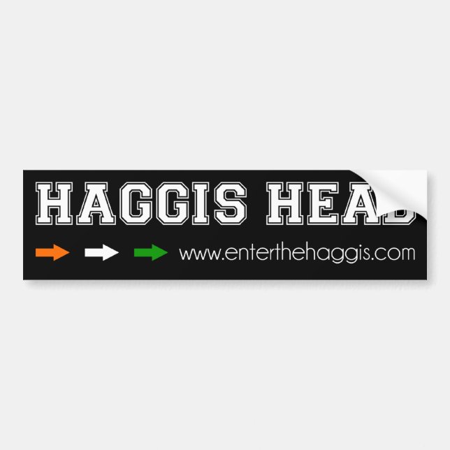 ADESIVO PARA CARRO AUTOCOLANTE NO VIDRO TRASEIRO PRINCIPAL DE HAGGIS (Frente)