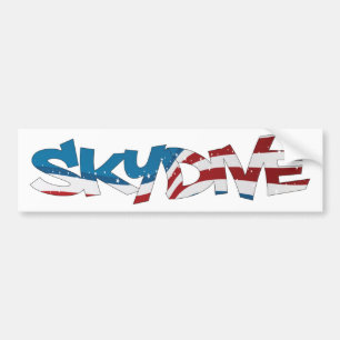 ADESIVO PARA CARRO AUTOCOLANTE NO VIDRO TRASEIRO SKYDIVE EUA