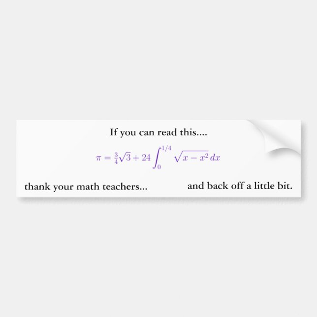 Adesivo Para Carro Autocolante no vidro traseiro - tema do pi (Frente)