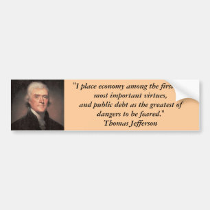 Adesivo Para Carro Autocolante no vidro traseiro: Thomas Jefferson no