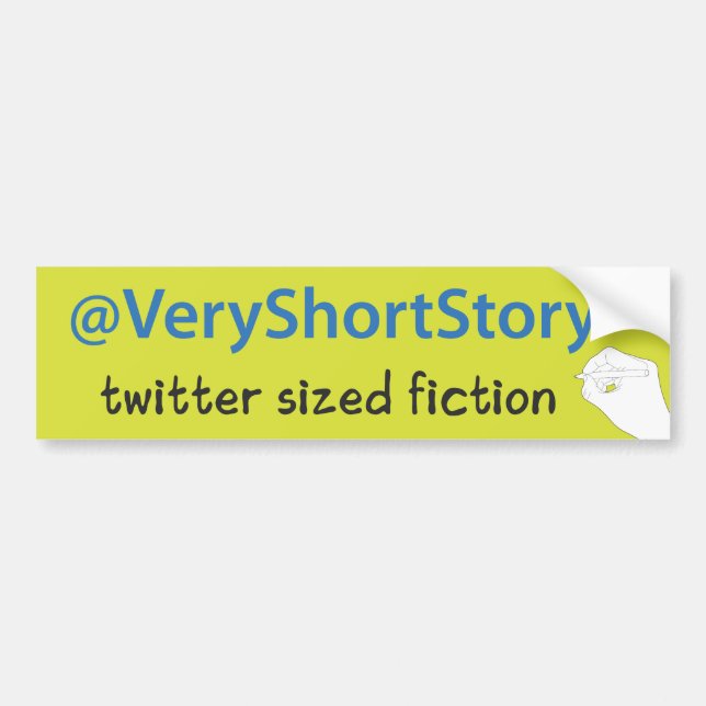 Adesivo Para Carro autocolante no vidro traseiro - @VeryShortStory (Frente)