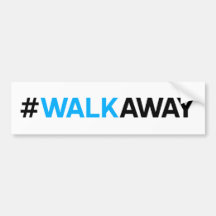 Autocolante no vidro traseiro #WalkAway (cor
