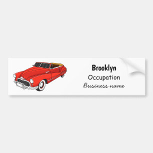 Adesivo Para Carro Automóvel clássico vermelho 1948