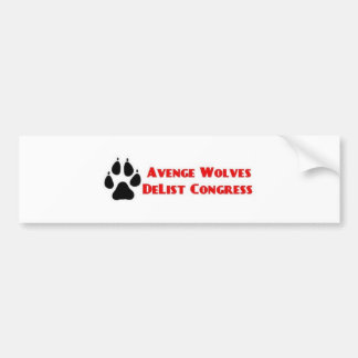 Adesivo Para Carro Avenge Wolves Delist Congress Vote Them Out