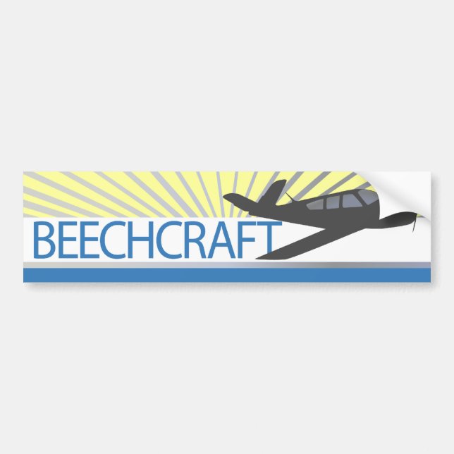Adesivo Para Carro Aviões de Beechcraft (Frente)