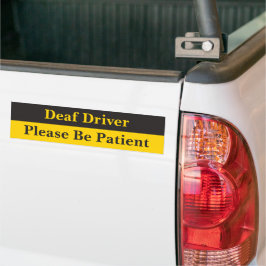 Adesivo Para Carro Aviso de Motorista Surdo