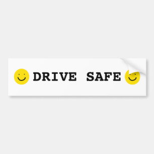 Adesivo Para Carro Aviso de Sorrindo Feliz Dirigindo Rosto Seguro