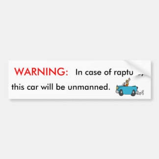 Adesivo Para Carro Aviso: em caso do êxtase