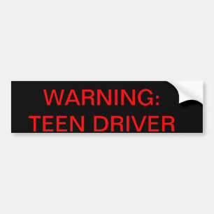 Adesivo Para Carro Aviso: motorista adolescente