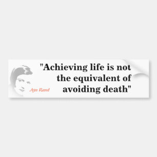 Adesivo Para Carro Ayn Rand Cote Sobre A Vida