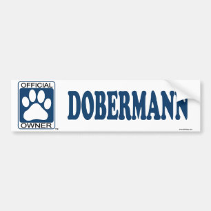 Adesivo Para Carro Azul de Dobermann
