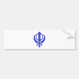 Adesivo Para Carro Azul de Khanda do sikh