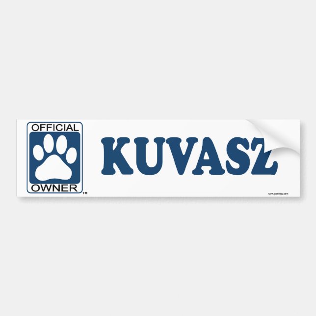 Adesivo Para Carro Azul de Kuvasz (Frente)