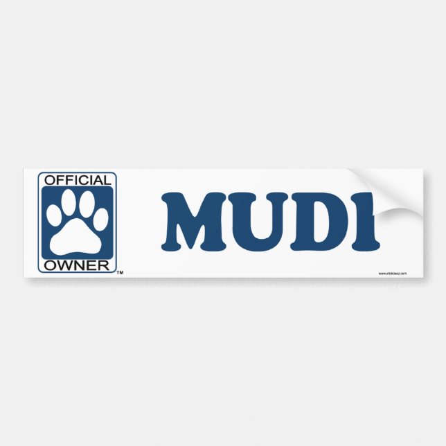 Adesivo Para Carro Azul de Mudi (Frente)