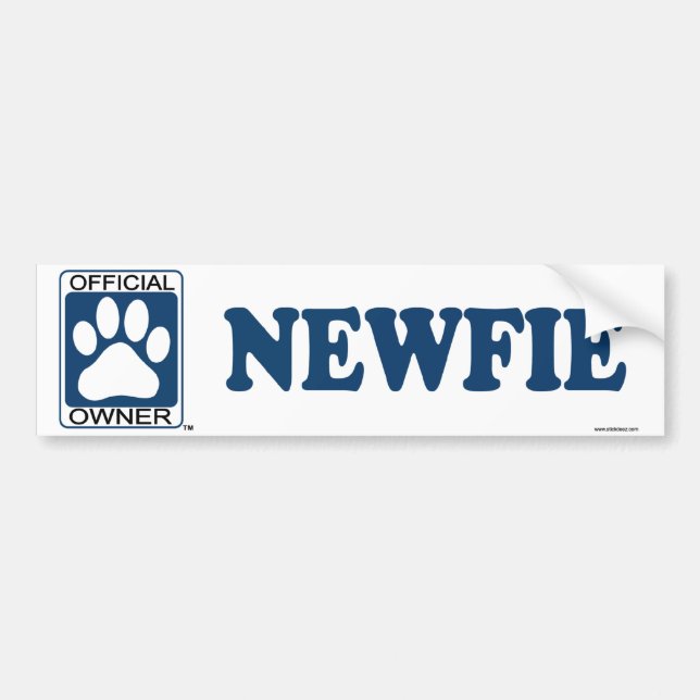 Adesivo Para Carro Azul de Newfie (Frente)