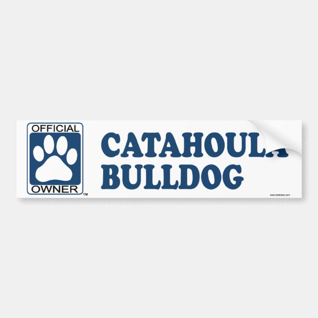 Adesivo Para Carro Azul do buldogue de Catahoula (Frente)