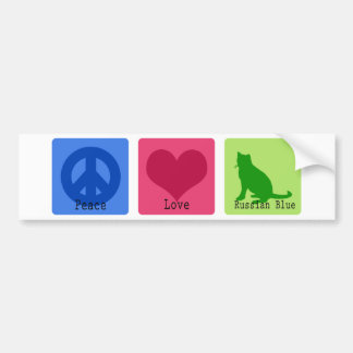 Adesivo Para Carro Azul do russo do amor da paz