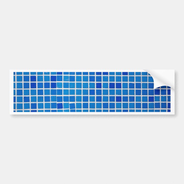 Adesivo Para Carro Azulejo Mosaico Azul (Frente)