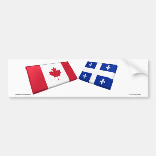 Adesivo Para Carro Azulejos da bandeira de Canadá & de Quebeque