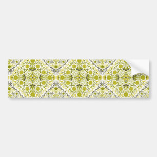 Adesivo Para Carro Azulejos Florais em verde