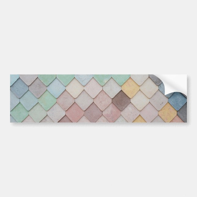 Adesivo Para Carro Azulejos multicoloridos (Frente)