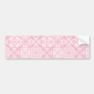 Adesivo Para Carro azulejos ornamentados cor-de-rosa