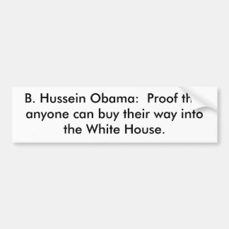 Adesivo Para Carro B. Hussein Obama:  Impermeabilize que qualquer um