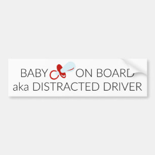 Adesivo Para Carro BABY no CONSELHO, driver distraído AKA