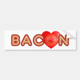 Adesivo Para Carro Bacon LOVE
