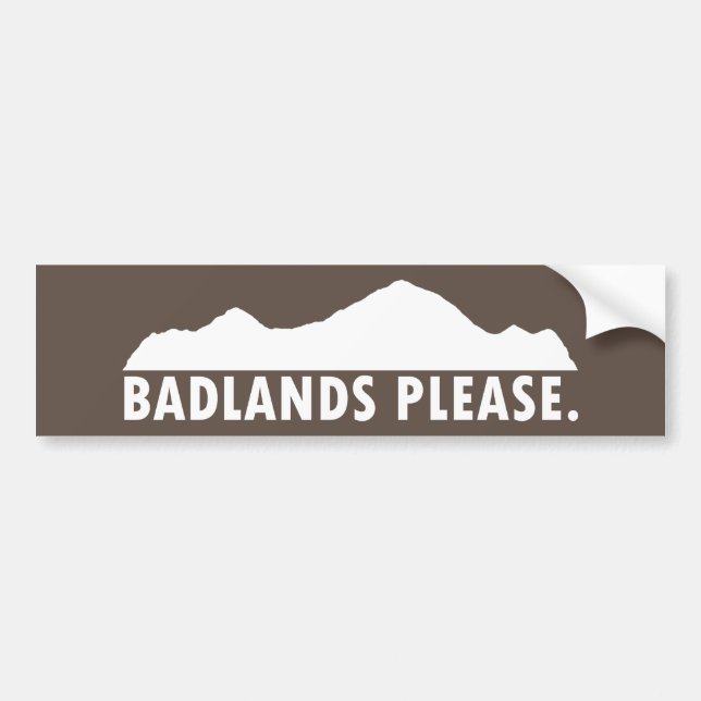 Adesivo Para Carro Badlands Por Favor (Frente)