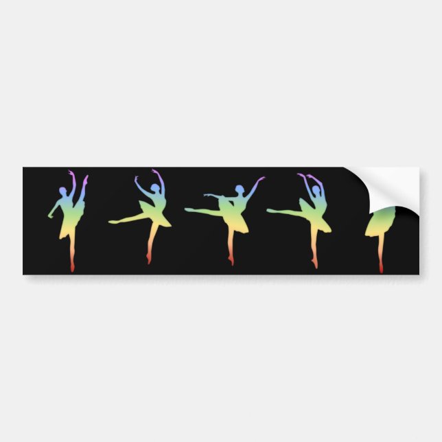 Adesivo Para Carro Bailarina - arco-íris 1 (Frente)