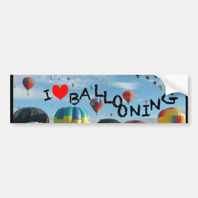 Adesivo Para Carro balão que eu amo ballooning (Frente)