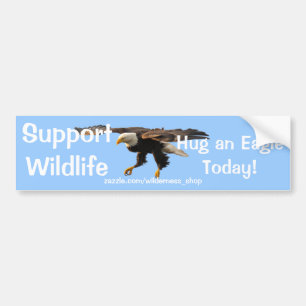 Adesivo Para Carro Bald EAGLE Wildlife Supporter Funny Bumper Sticker