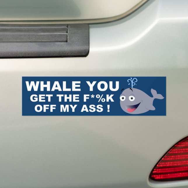 ADESIVO PARA CARRO BALEIA QUE VOCÊ DESLIGA (No carro)