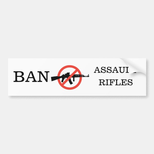 Adesivo Para Carro Ban Assault Rifles (Frente)