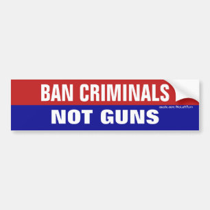 Adesivo Para Carro Ban Criminals Not Guns