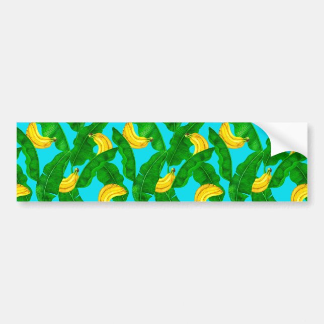 Adesivo Para Carro Bananas e folhas design (Frente)