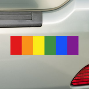 Adesivo Para Carro Bandas de arco-íris de orgulho LGBT Negrito