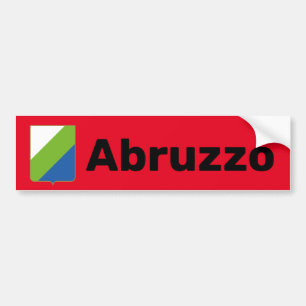 Adesivo Para Carro Bandeira Abruzzo (Itália)