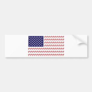 Adesivo Para Carro Bandeira Americana BMX Patriótica