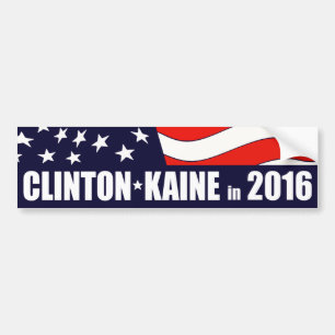 Adesivo Para Carro Bandeira americana de Hillary Clinton Tim Kaine