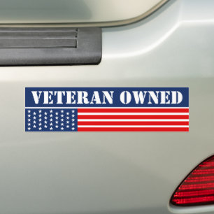 Adesivo Para Carro Bandeira Americana de Propriedade de Veterano Patr