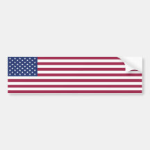 Bandeira Americana do Bumper Sticker Esticada