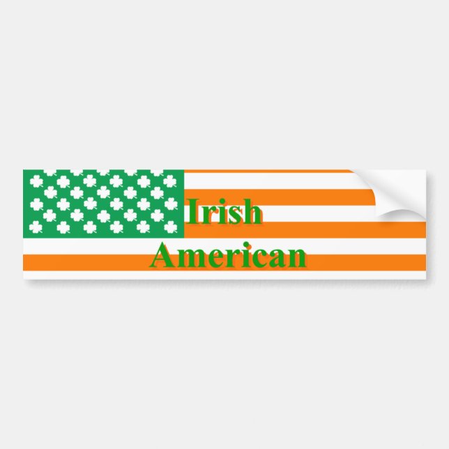 Adesivo Para Carro Bandeira americana irlandesa (Frente)