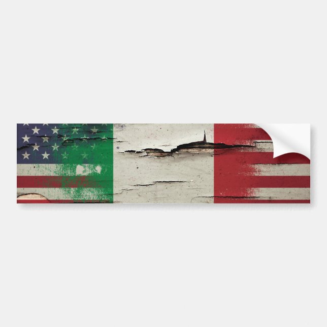 Adesivo Para Carro Bandeira americana italiana da pintura | do (Frente)