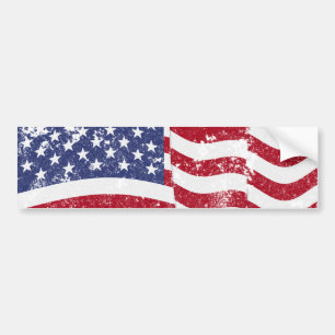 Adesivo Para Carro Bandeira americana que acena - afligida