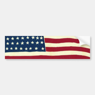 Adesivo Para Carro Bandeira Americana Vintage, Estrelas e Listras