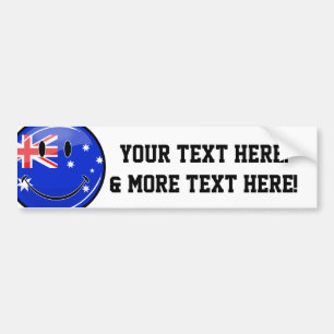 Adesivo Para Carro Bandeira australiana de sorriso lustrosa
